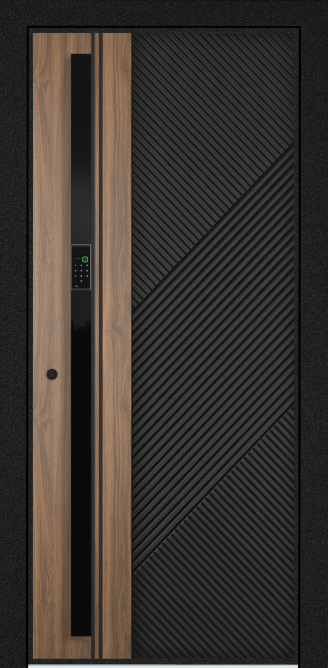 EXPERT PP, Панель MDF с ПВХ покрытием, SL6-M10, ПВХ Черная шагрень в Казани
