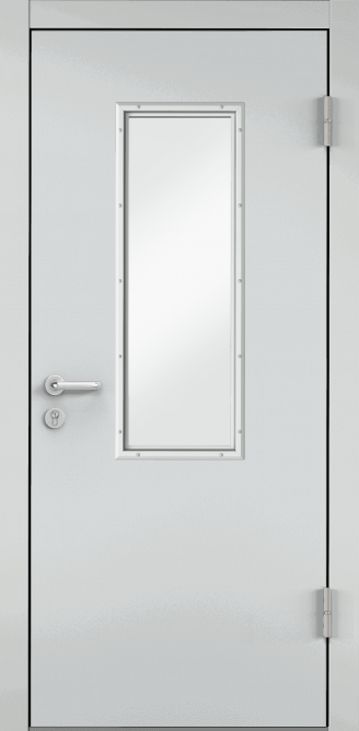 Дверь противопожарная EI 60, Порошково-полимерное покрытие, —, RAL 7035 серый в Казани